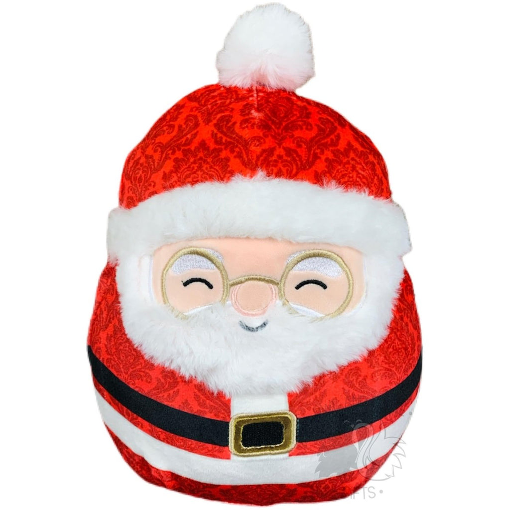 Squishmallow 8 Inch Nick the Santa with Patterened Suit Christmas Plush Toy - Owl & Goose Gifts