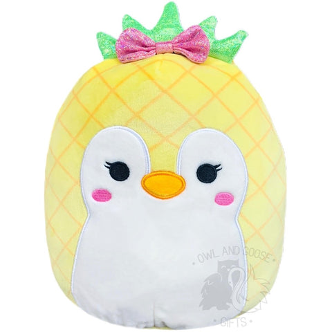 Squishmallow 8 Inch Piper the Penguin in Pineapple Costume Plush Toy - Owl & Goose Gifts