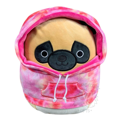 Squishmallow 8 Inch Prince the Pug Hoodie Squad Plush Toy - Owl & Goose Gifts