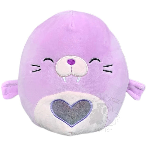 Squishmallow 8 Inch Winnie the Walrus Valentine Plush Toy - Owl & Goose Gifts
