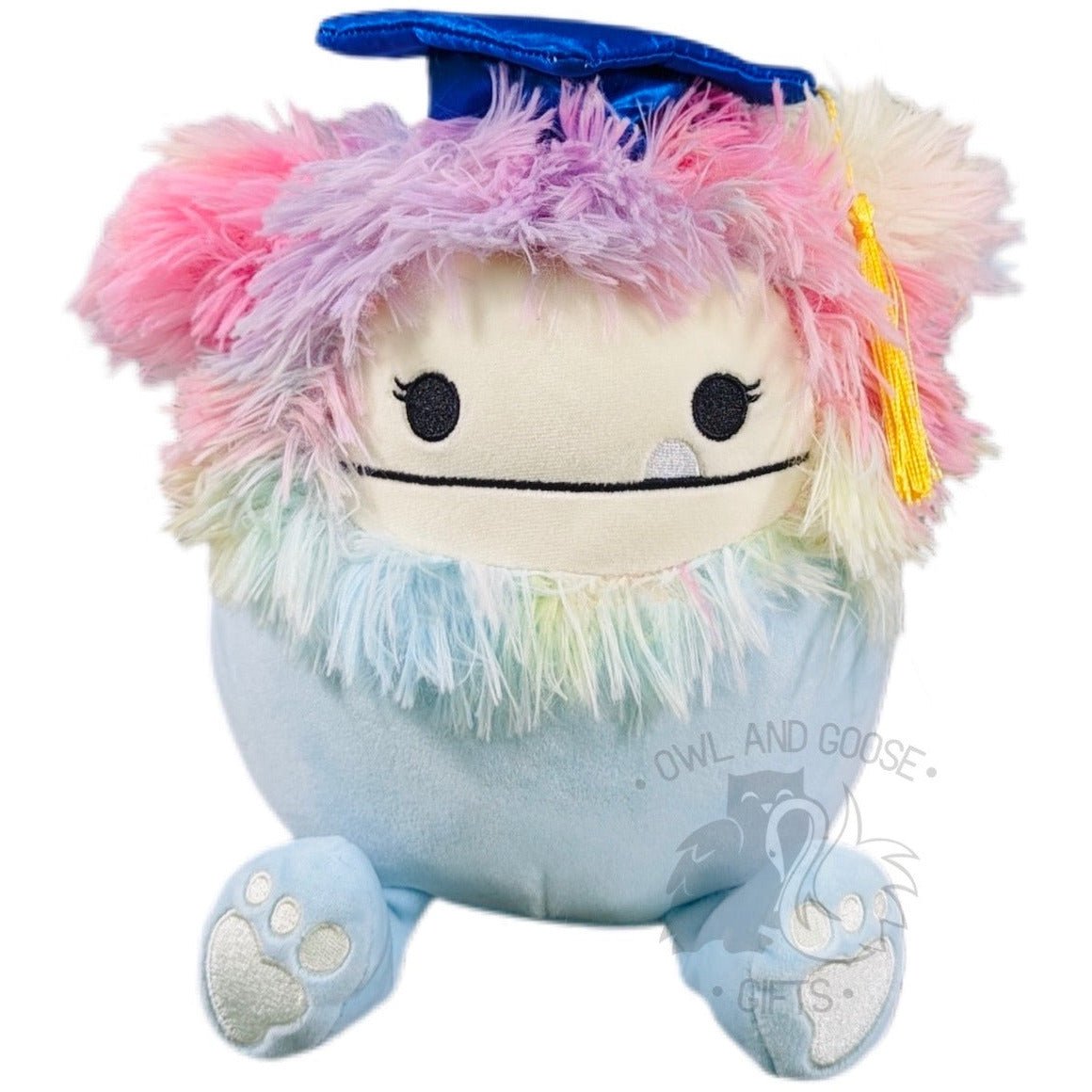 Squishmallow 8 Inch Zozo the Bigfoot Graduation Plush Toy - Owl & Goose Gifts
