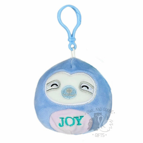 Squishmallow 3.5 Inch Helene the Sloth JOY Clip - Owl & Goose Gifts