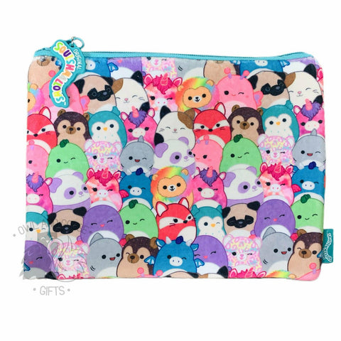 Squishmallow Plush Zippered Pouch - All Character Print - Owl & Goose Gifts
