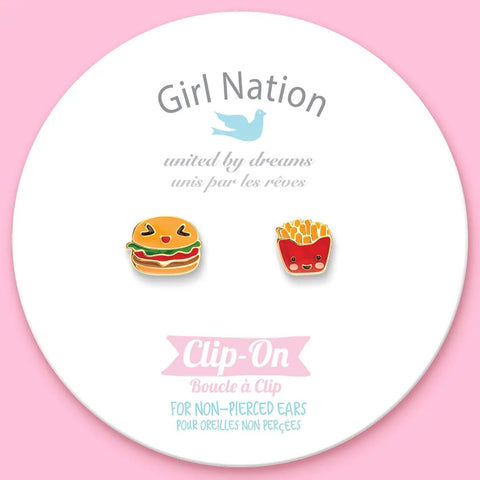 Girl Nation The Perfect Pair: Fast Food Cutie Clip On Earrings - Owl & Goose Gifts
