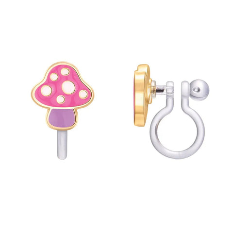 Girl Nation: Mini Mushroom Cutie Clip On Earrings - Owl & Goose Gifts