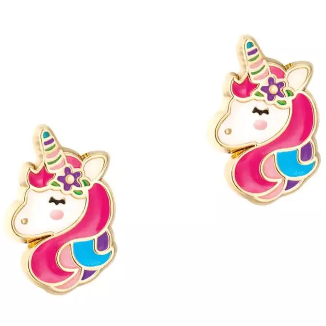 Girl Nation: Unicorn Dreams Cutie Stud Earrings - Owl & Goose Gifts