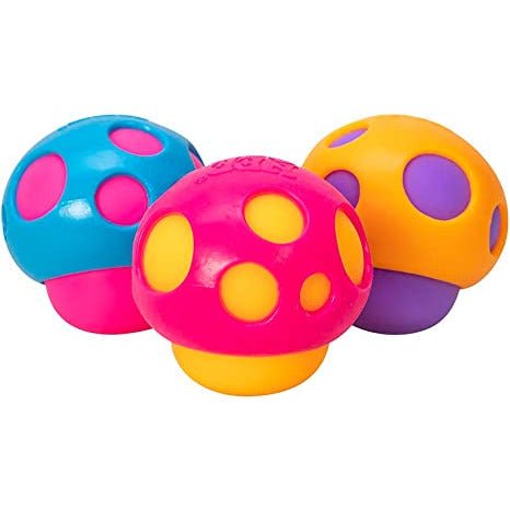 Nee Doh Groovy Shroom 2.5 Inch Squish Ball Fidget Toy - Owl & Goose Gifts