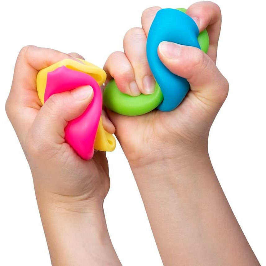 Nee Doh Mac N Squeeze 3 Inch Squish Fidget Toy - Contains 4 Noodles - Owl & Goose Gifts