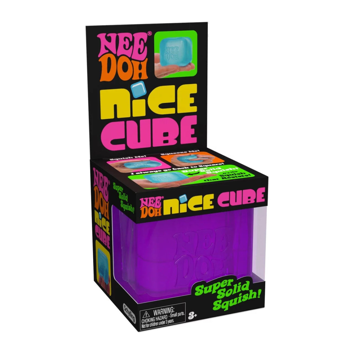 Nee Doh Nice Cube 2.5 Inch Squish Ball Fidget Toy - Owl & Goose Gifts