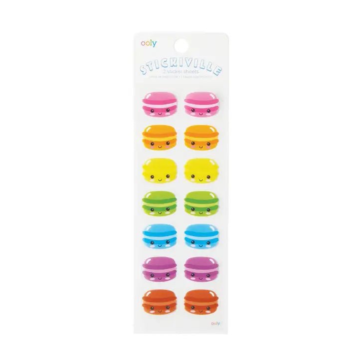 Ooly Stickiville Happy Macarons Sticker Sheet - Owl & Goose Gifts