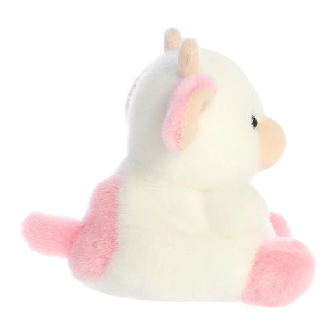 Palm Pals 5 Inch Belle the Strawberry Cow Plush Toy - Owl & Goose Gifts