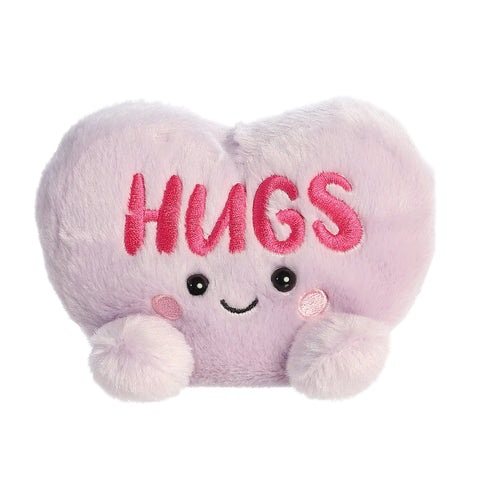 Palm Pals 5 Inch Candy Hearts Hugs Purple Valentine Plush Toy - Owl & Goose Gifts