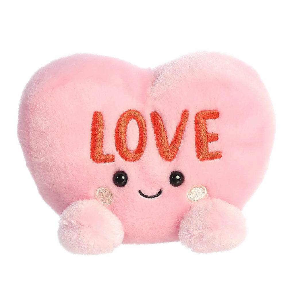 Palm Pals 5 Inch Candy Hearts Love Pink Valentine Plush Toy - Owl & Goose Gifts