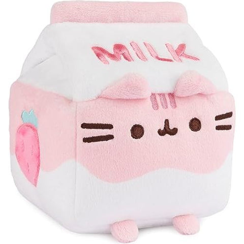 Pusheen 6 Inch Strawberry Milk Sips Plush Toy - Owl & Goose Gifts