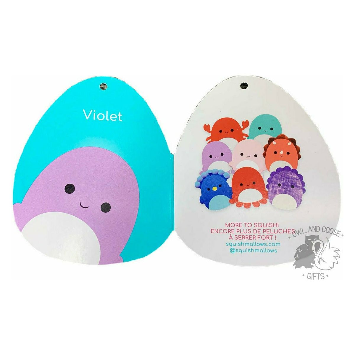 Squishmallow 8 Inch Violet the Octopus Plush Toy - Owl & Goose Gifts