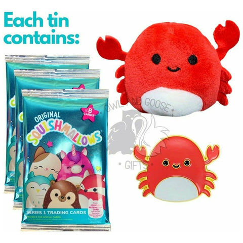 Squishmallow Collector's Tin - Carlos the Crab - Owl & Goose Gifts