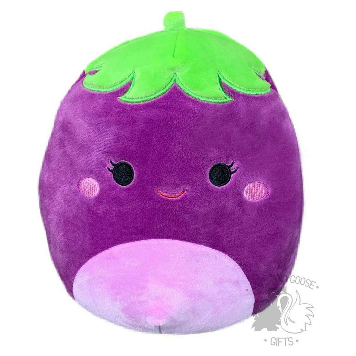 Squishmallow 8 Inch Glena the Eggplant Plush Toy Owl & Goose Gifts
