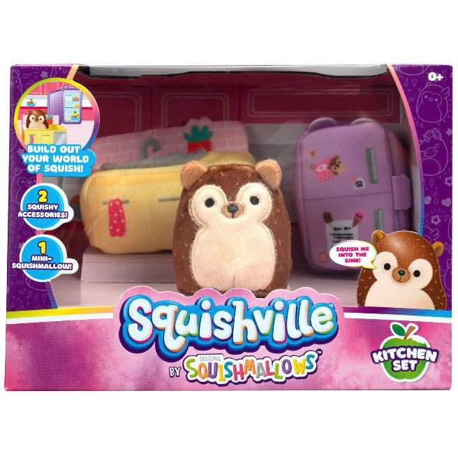 Squishmallow 2 Inch Squishville Kitchen Set - Owl & Goose Gifts